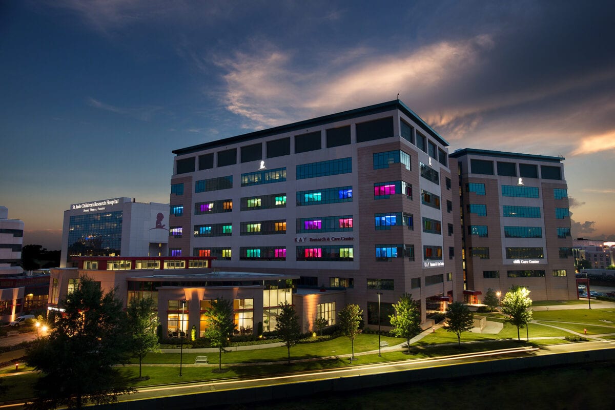 Exterior of St. Jude Children's Research Hospital in Memphis, TN.