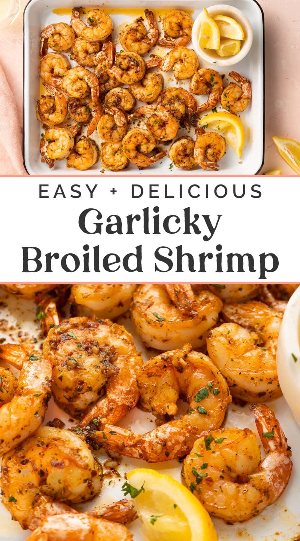 Pin graphic for broiled shrimp.