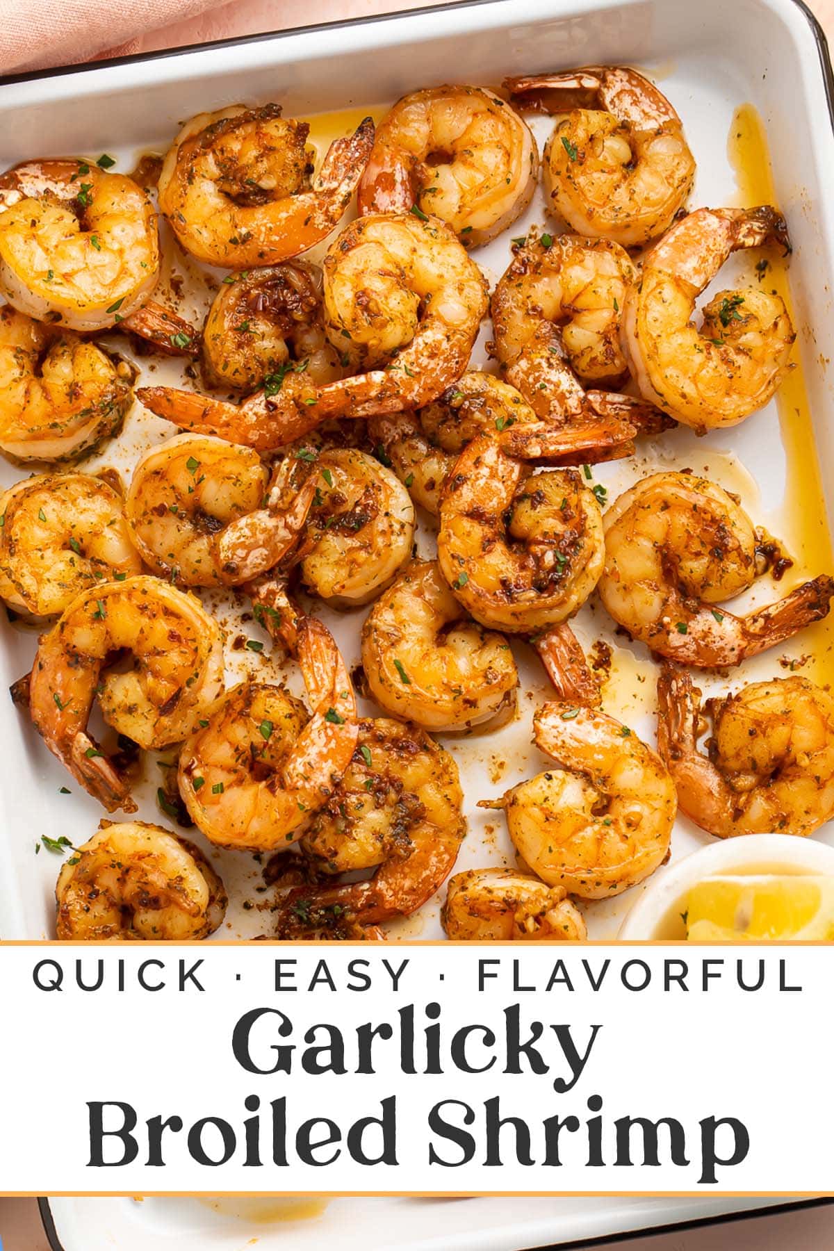 Pin graphic for broiled shrimp.