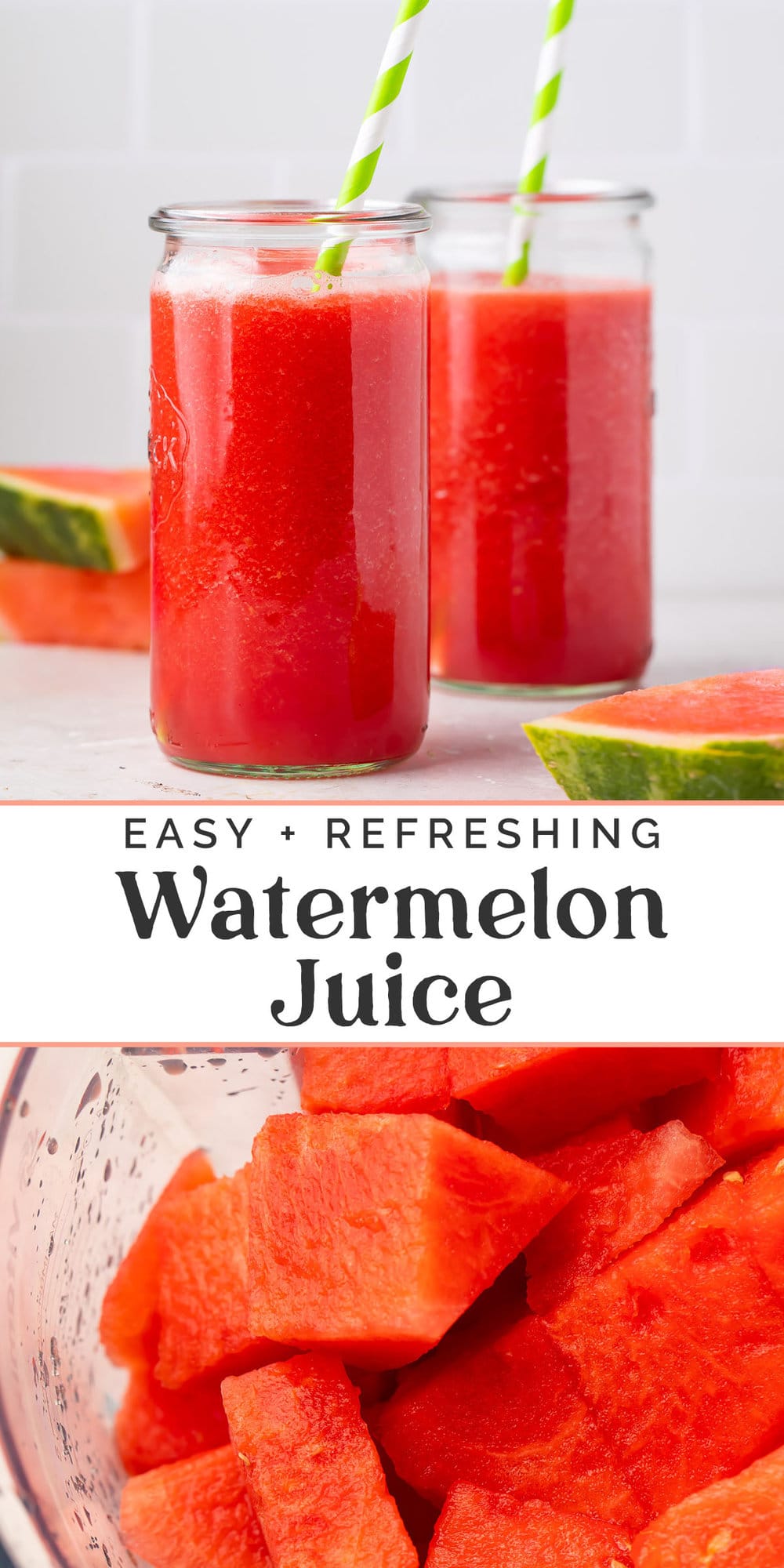 Pin graphic for watermelon juice.