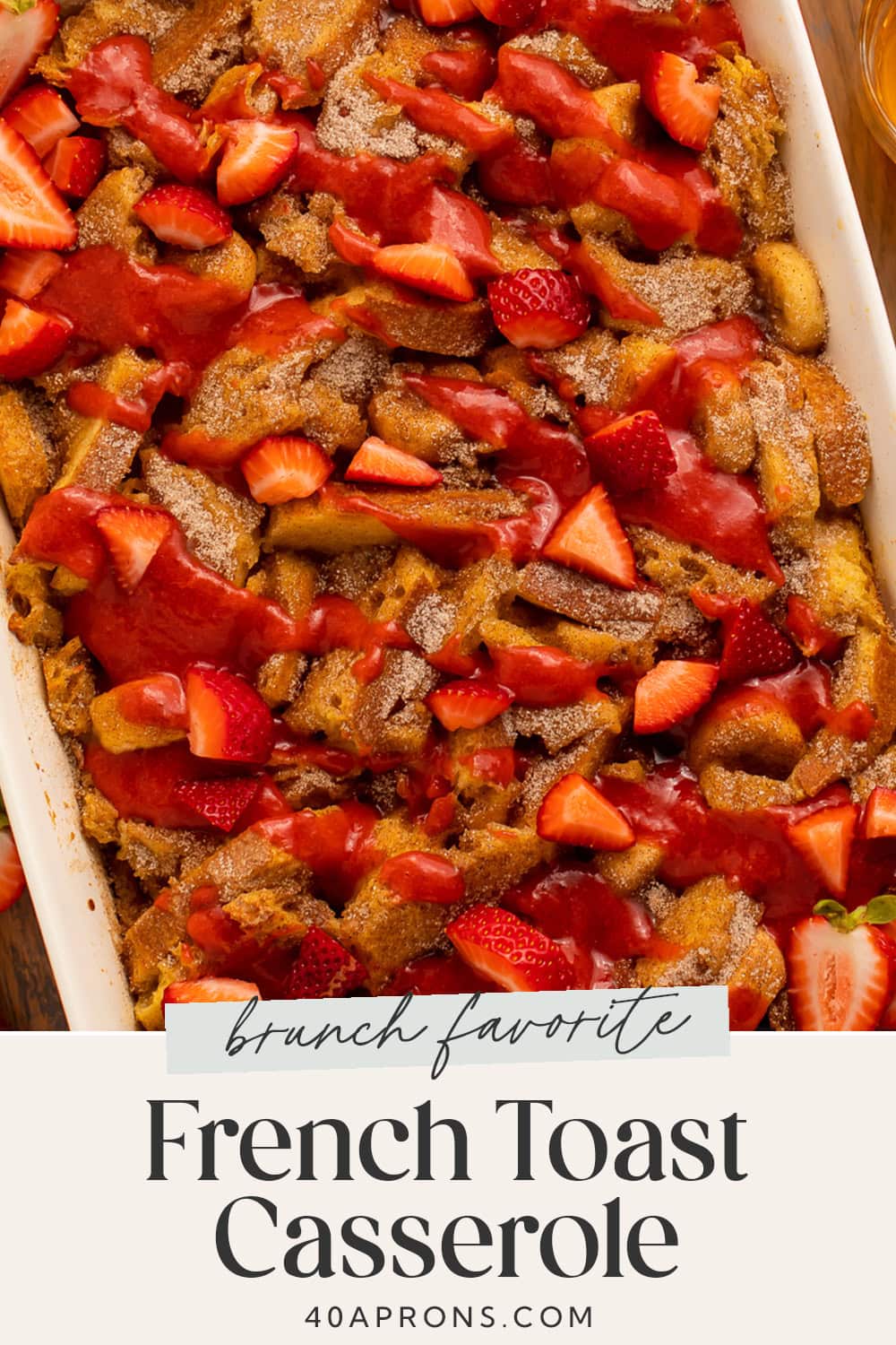 Pin graphic for Tonga Toast french toast casserole.