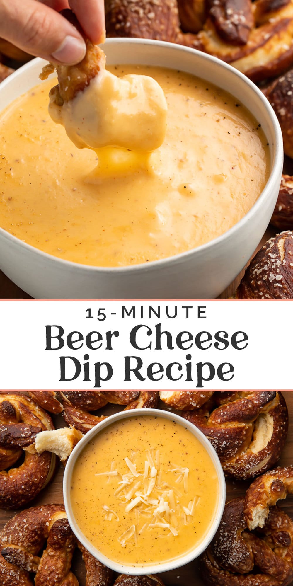 Pin graphic for beer cheese dip.