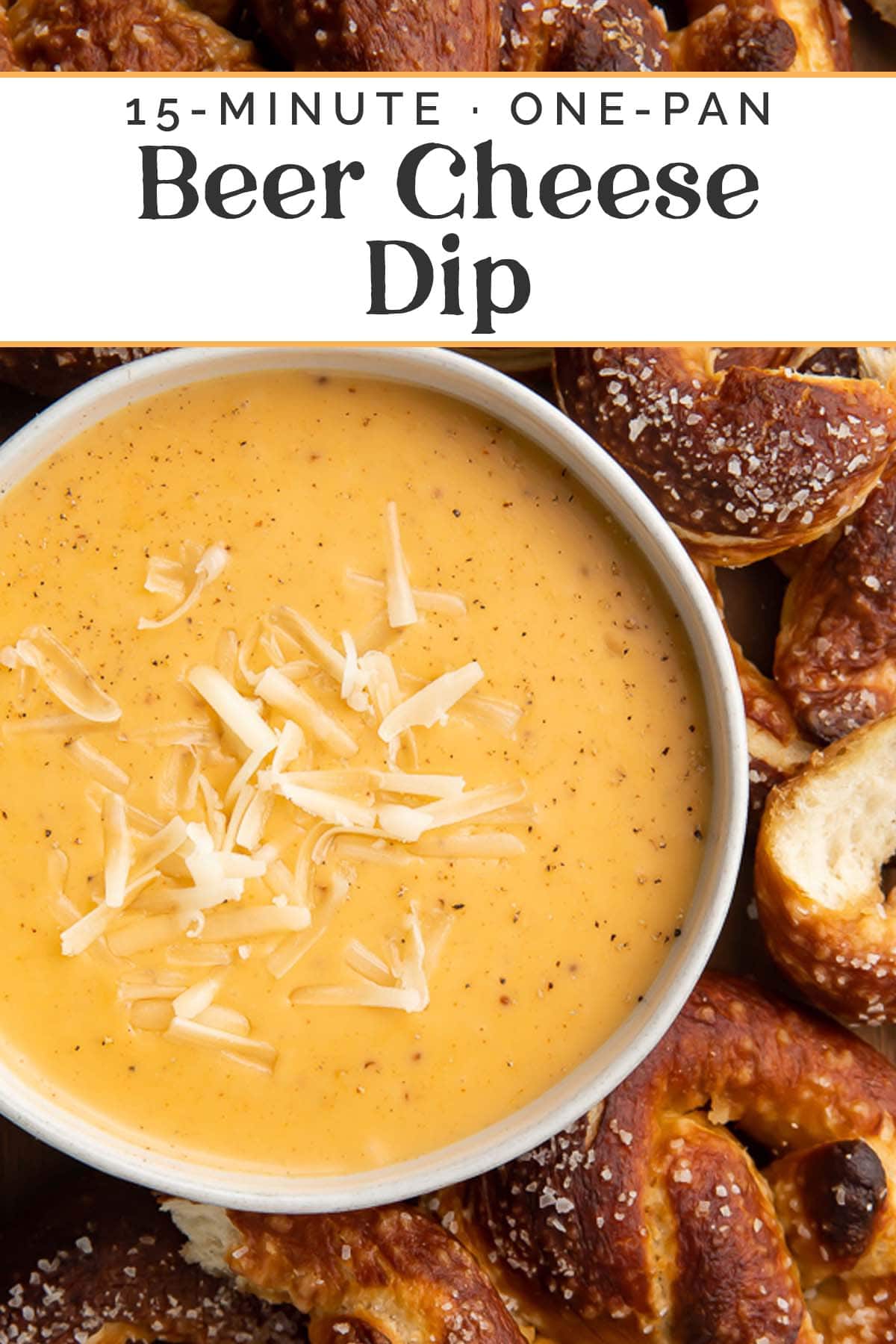 Pin graphic for beer cheese dip.