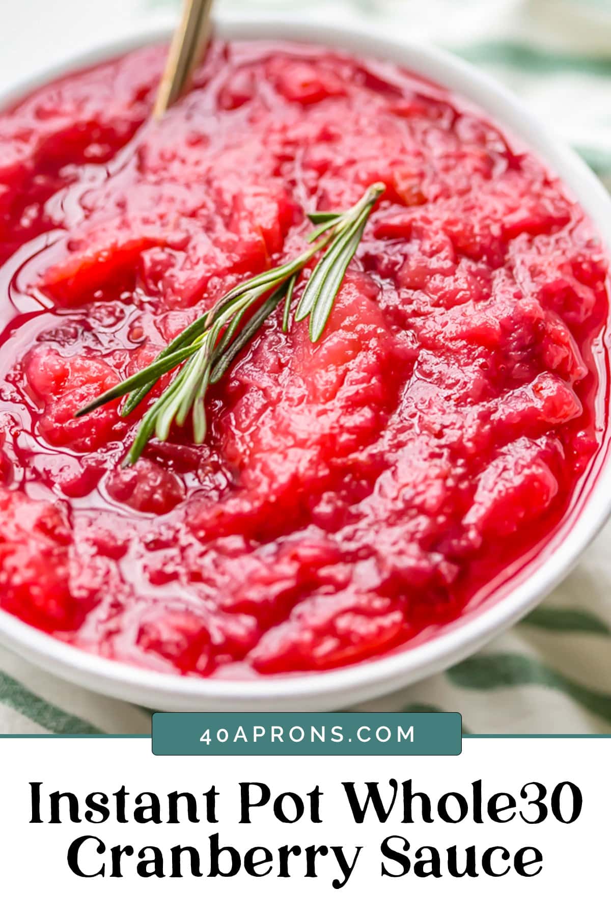 Graphic for Instant Pot Whole30 cranberry sauce.