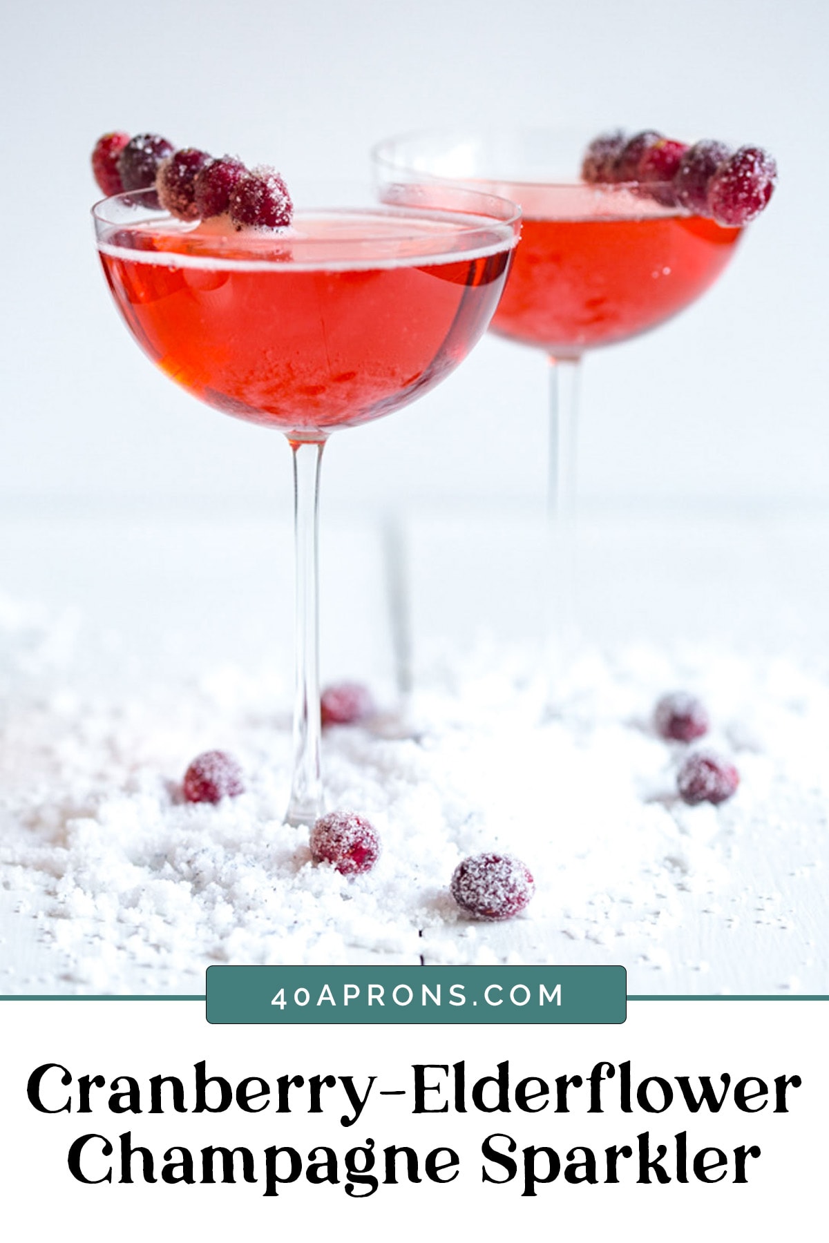 Graphic for Cranberry Elderflower Champagne Sparklers.