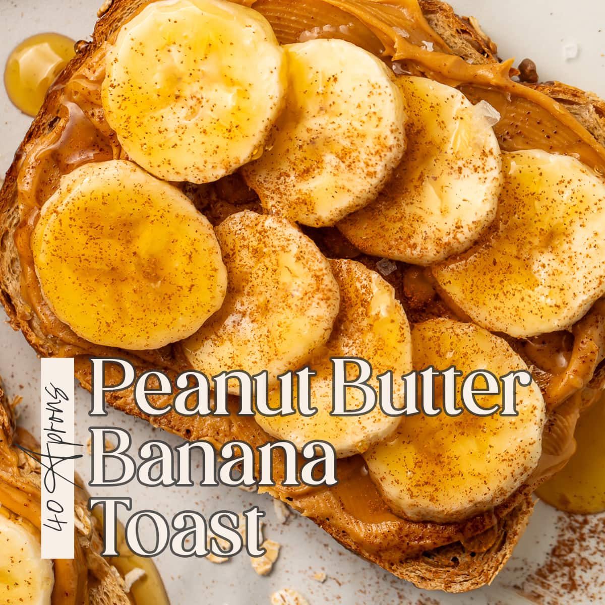 Pin graphic for peanut butter banana toast.