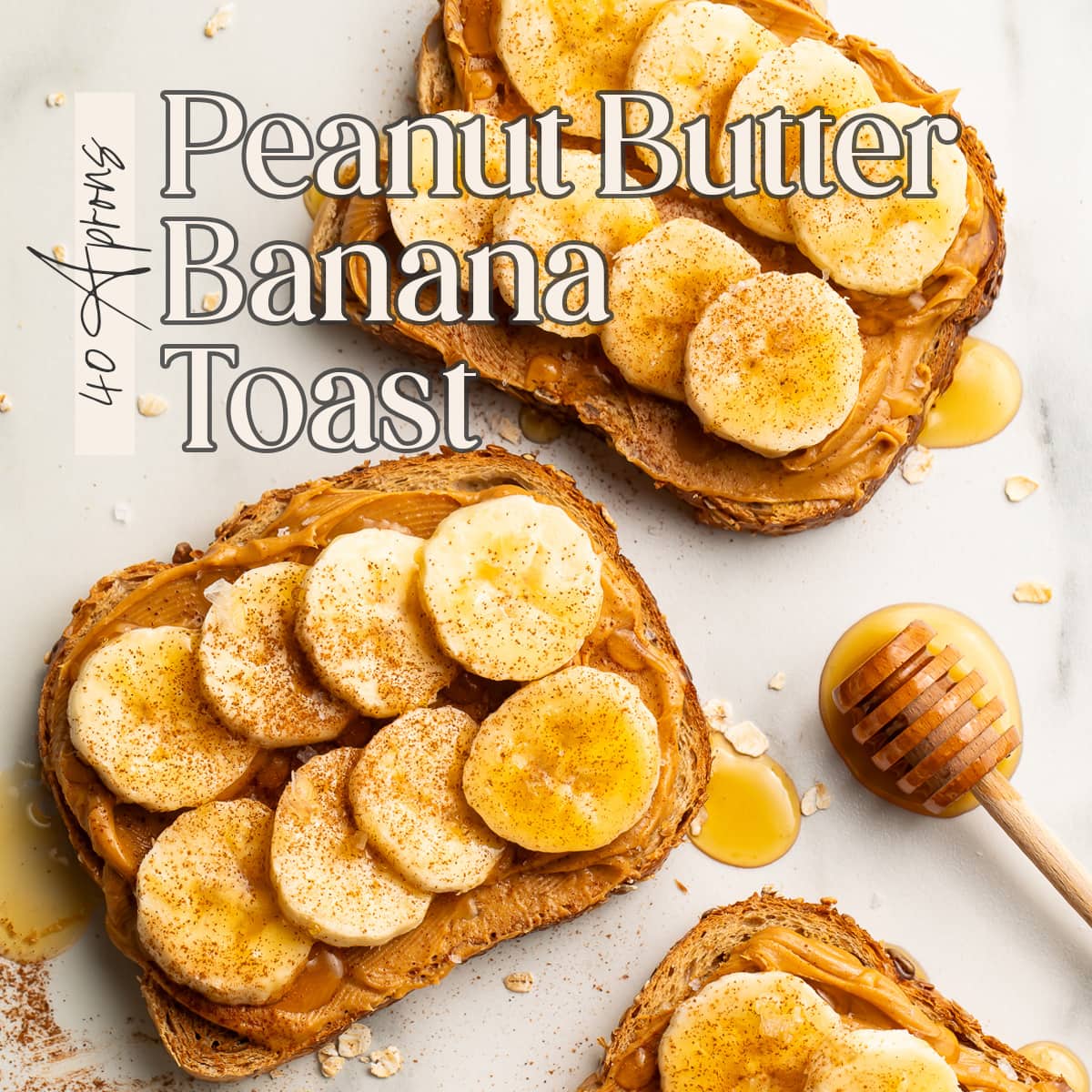 Pin graphic for peanut butter banana toast.