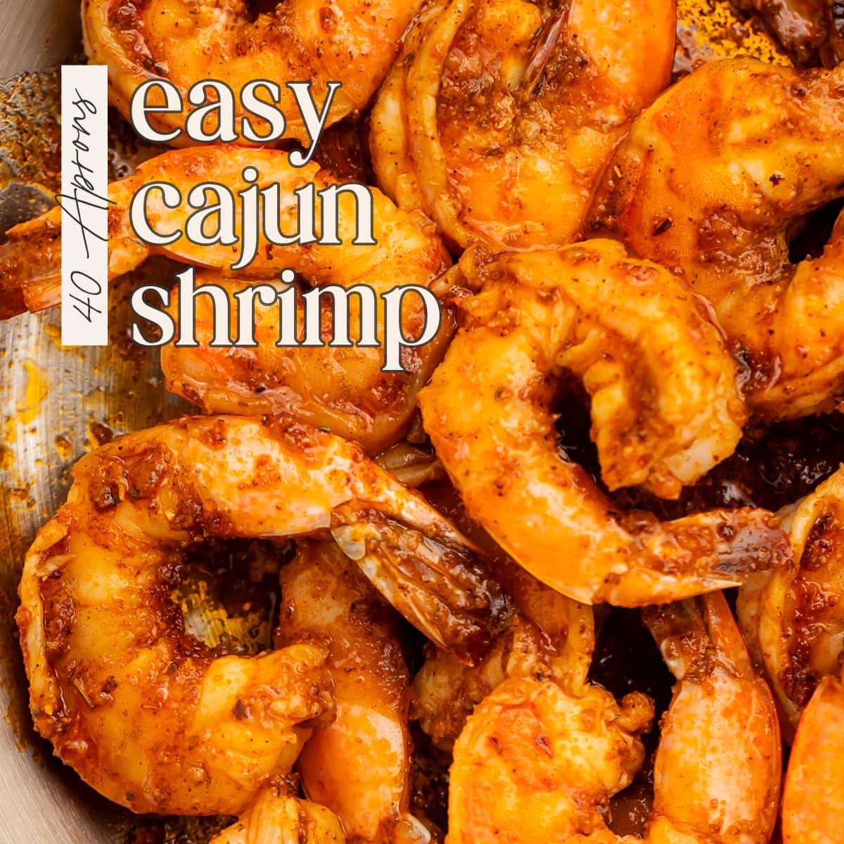 Pin graphic for Cajun shrimp.