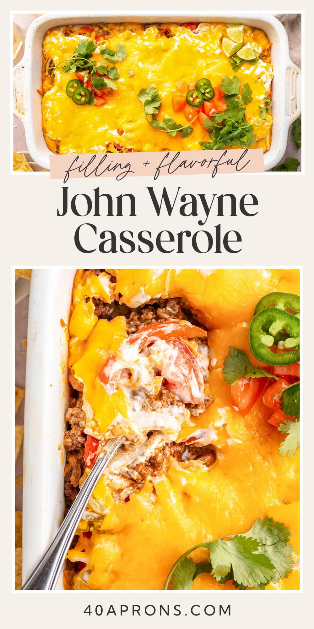 Pin graphic for john wayne casserole.