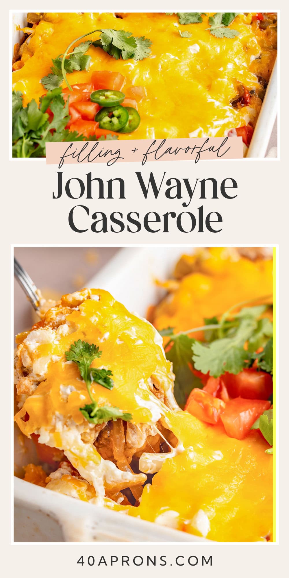 Pin graphic for john wayne casserole.