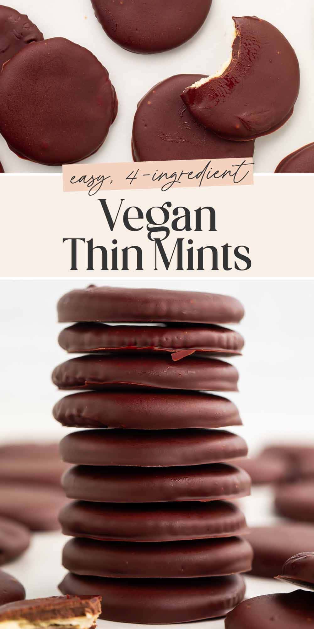 Pin graphic for vegan thin mints.