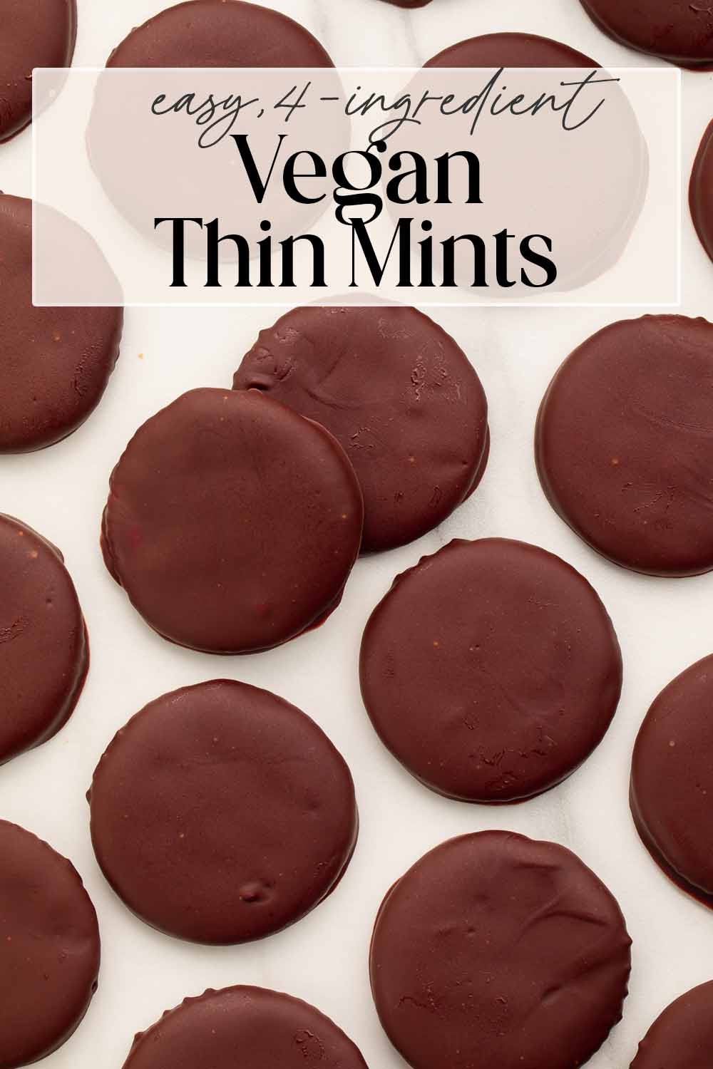 Pin graphic for vegan thin mints.